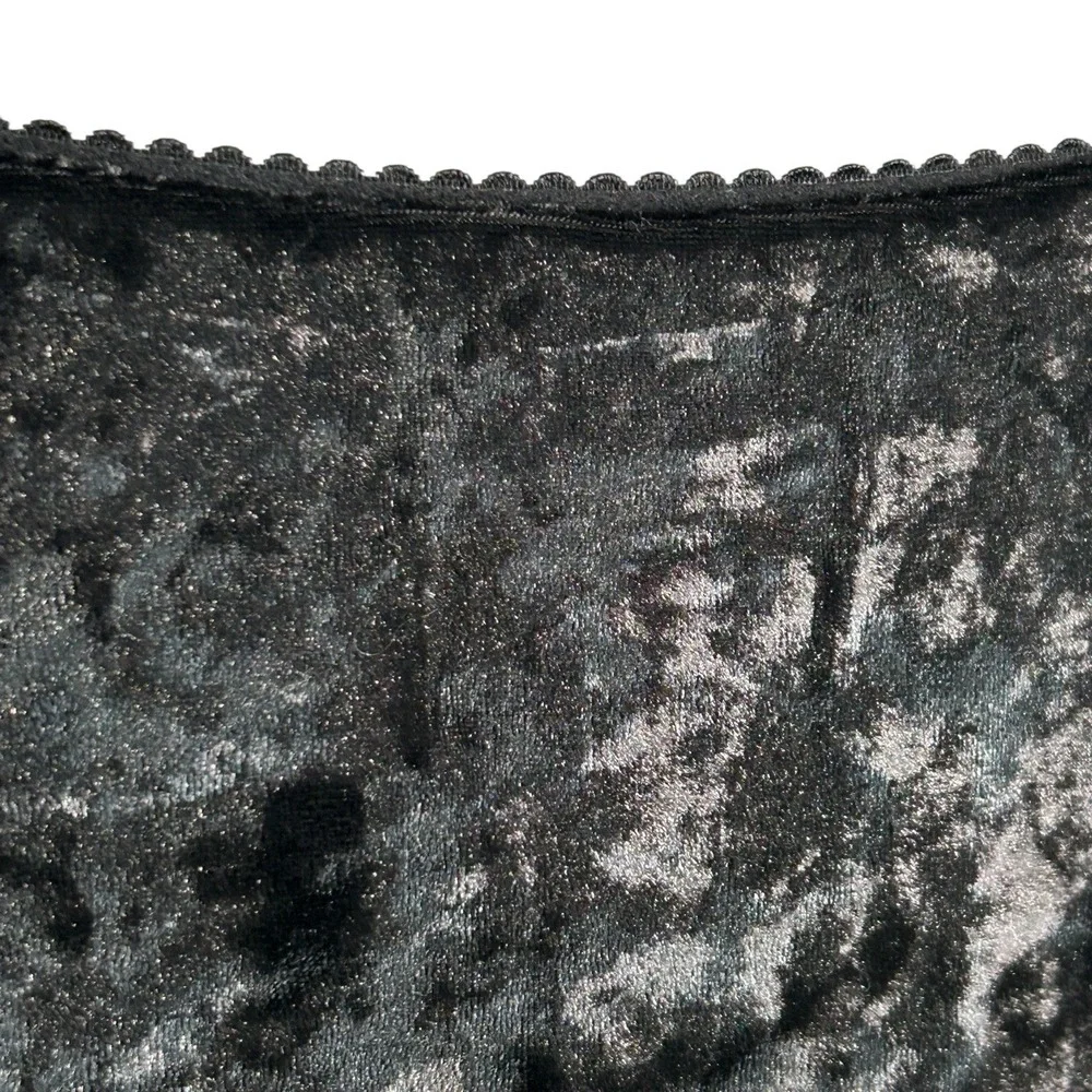 Dolls Kill Widow Transformed‎ Kiss Corset Top S Fairy Goth Velvet Emo L/SL  Crop